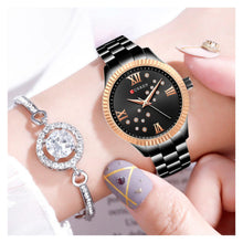 Cargar imagen en el visor de la galería, RELOJ  PARA MUJER CURREN  9009BK - NEGRO
