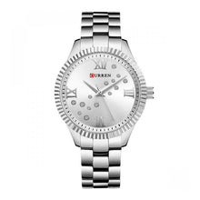 Cargar imagen en el visor de la galería, RELOJ  PARA MUJER CURREN  9009SL - PLATEADO
