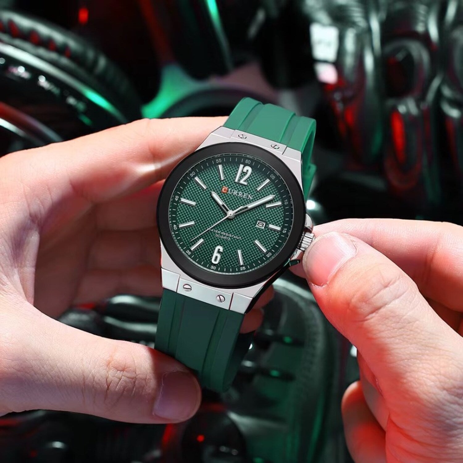RELOJ DEPORTIVO PARA HOMBRE CURREN 8467 KREE1904 VERDE – Kronotime