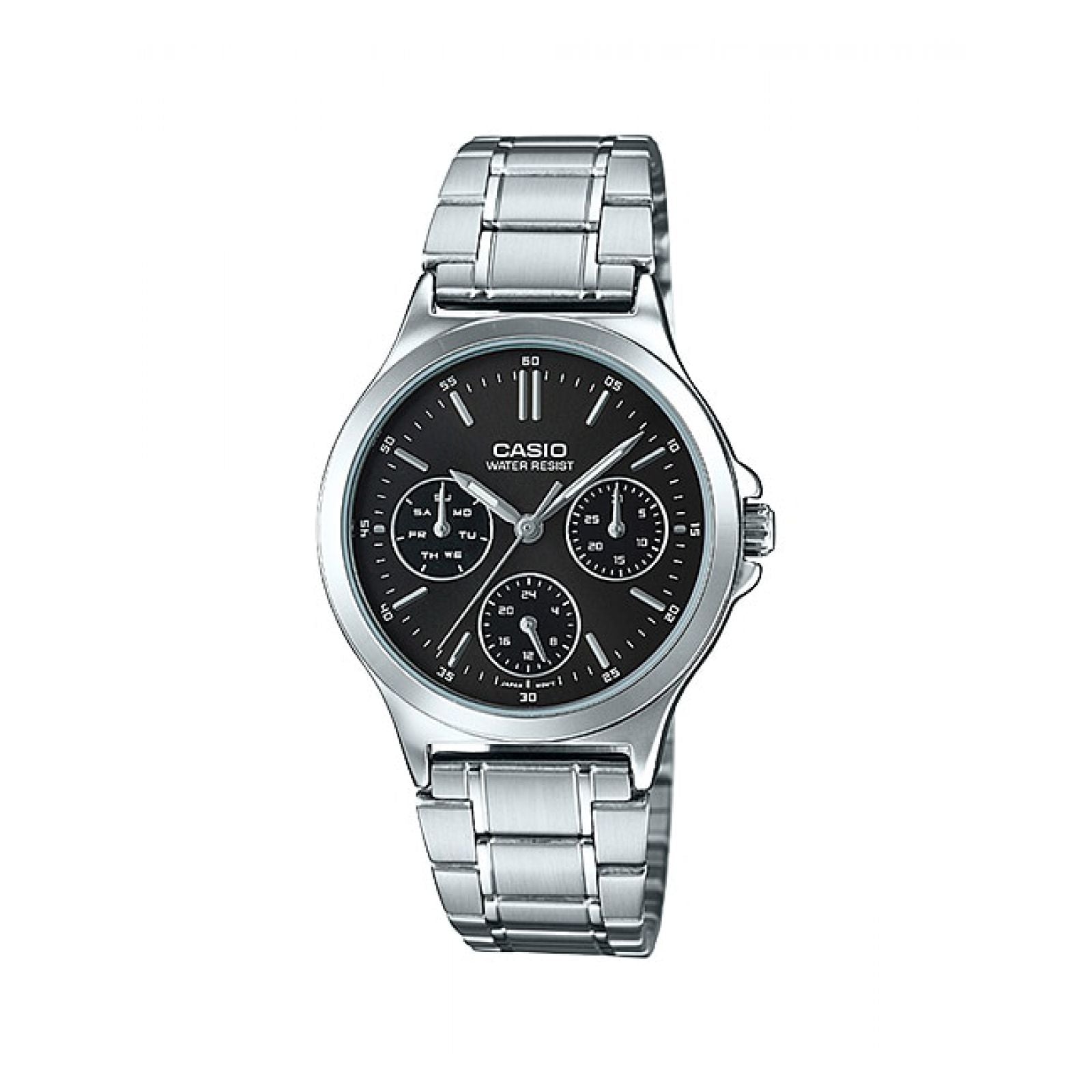 RELOJ  PARA MUJER CASIO FASHION LTP LTP-V300D-1A - PLATEADO