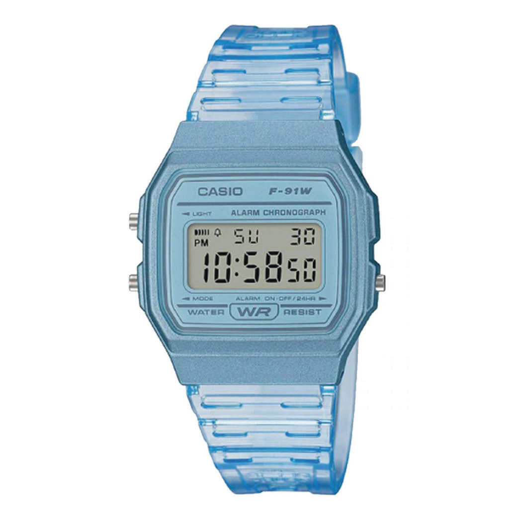 RELOJ DEPORTIVO PARA UNISEXO CASIO F91WS-2DF F91WS-2DF - AZUL