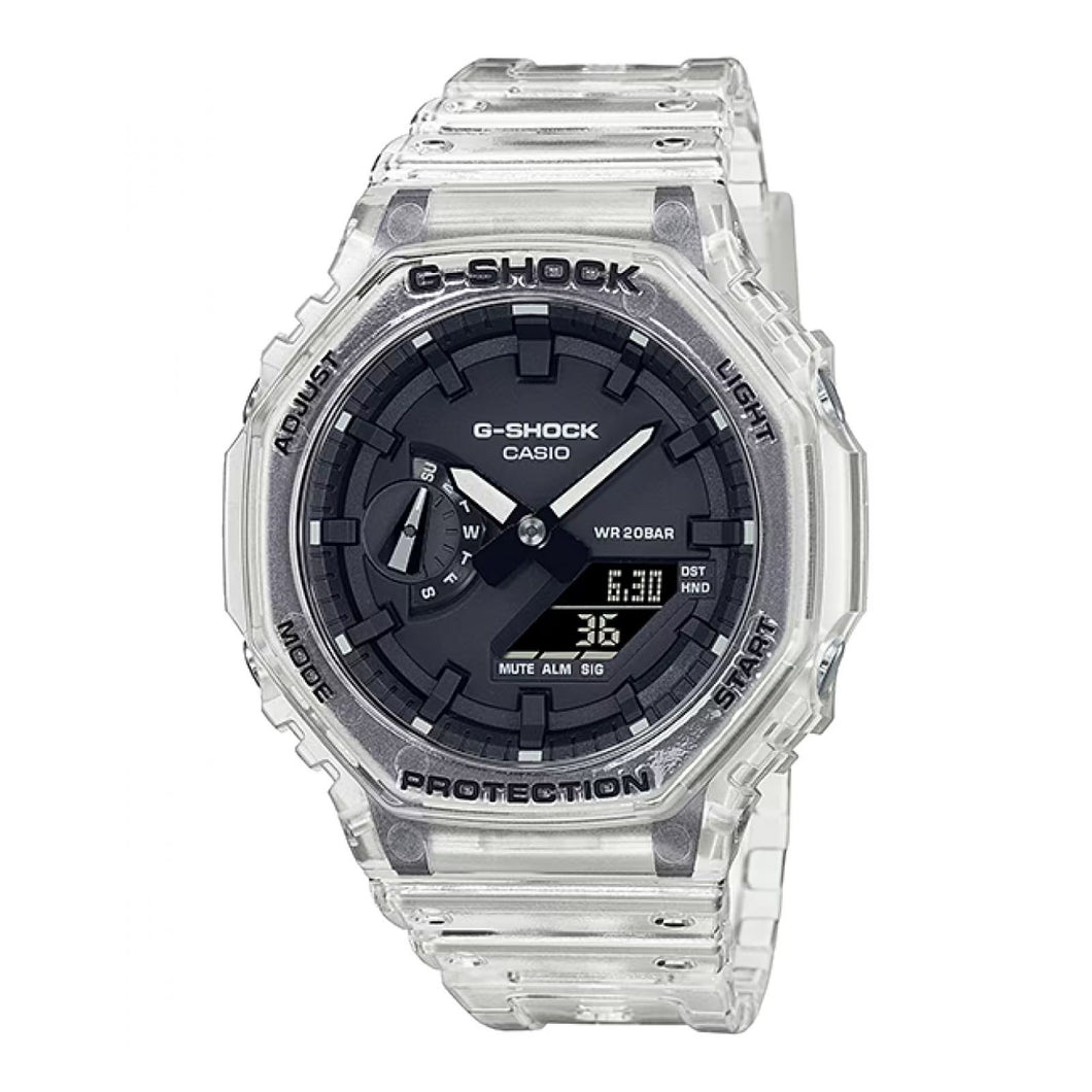 RELOJ DEPORTIVO PARA HOMBRE G-SHOCK GA-2100 GA2100SKE-7ADR - TRANSPARENTE