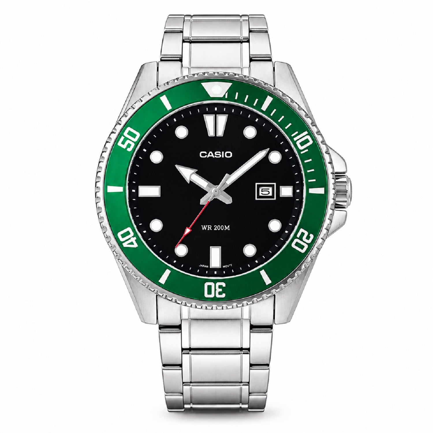 RELOJ  PARA HOMBRE CASIO DURO MARLIN MDV-107D-3AVDF - PLATEADO