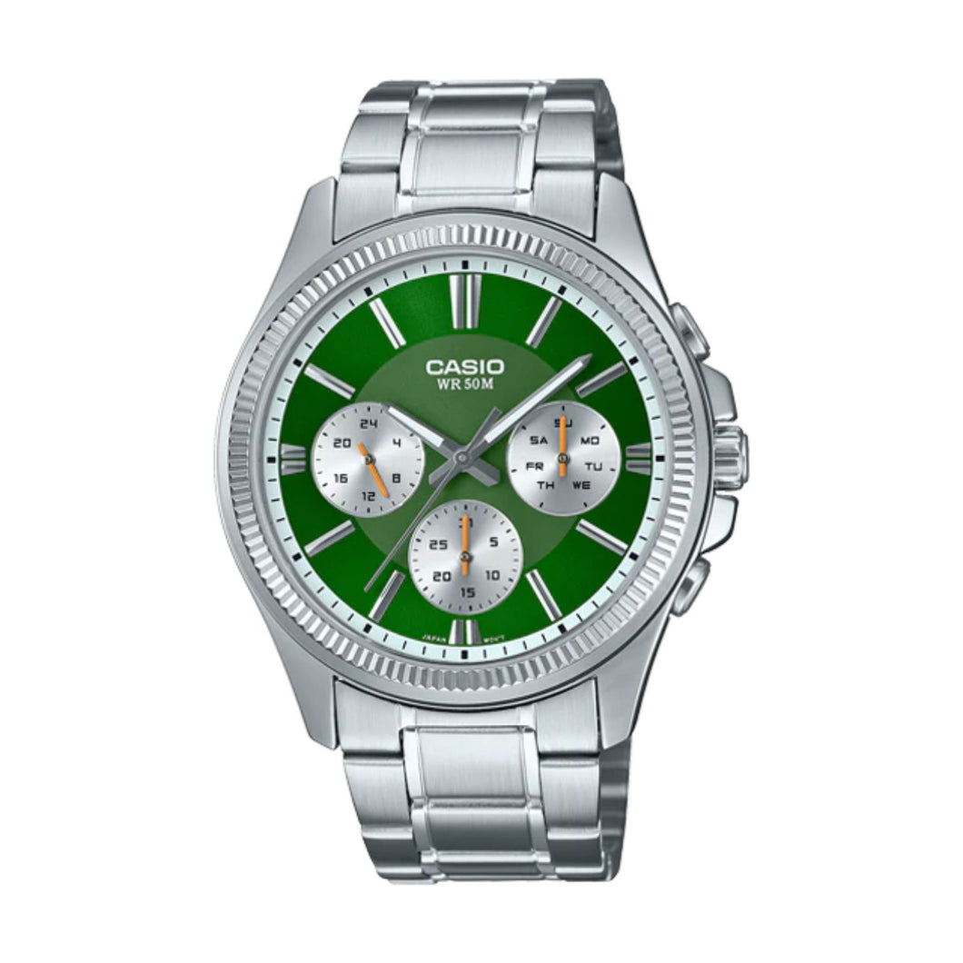 RELOJ  PARA HOMBRE CASIO VINTAGE MTP-1375D-3AV - PLATEADO