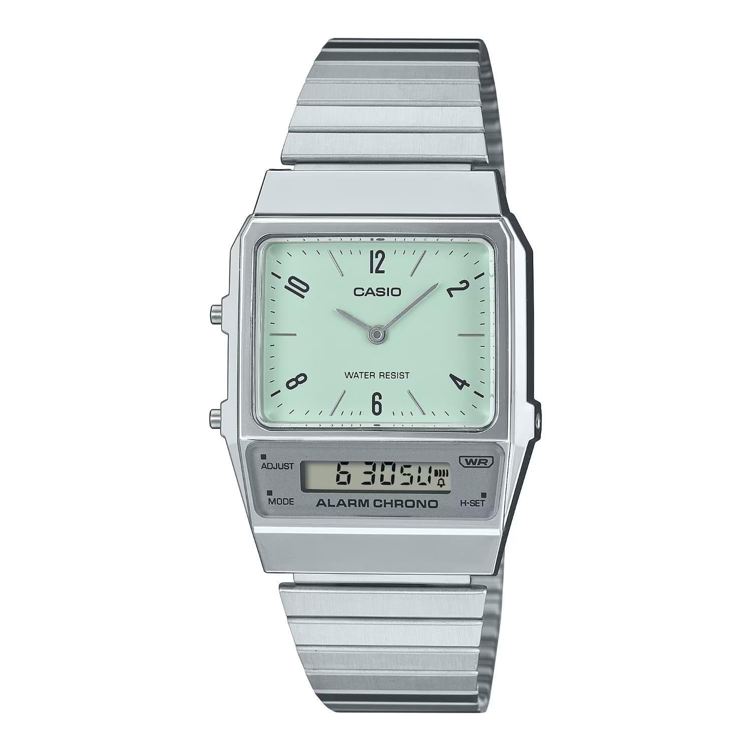 RELOJ  PARA HOMBRE CASIO VINTAGE AQ-800E-3ADF - PLATEADO