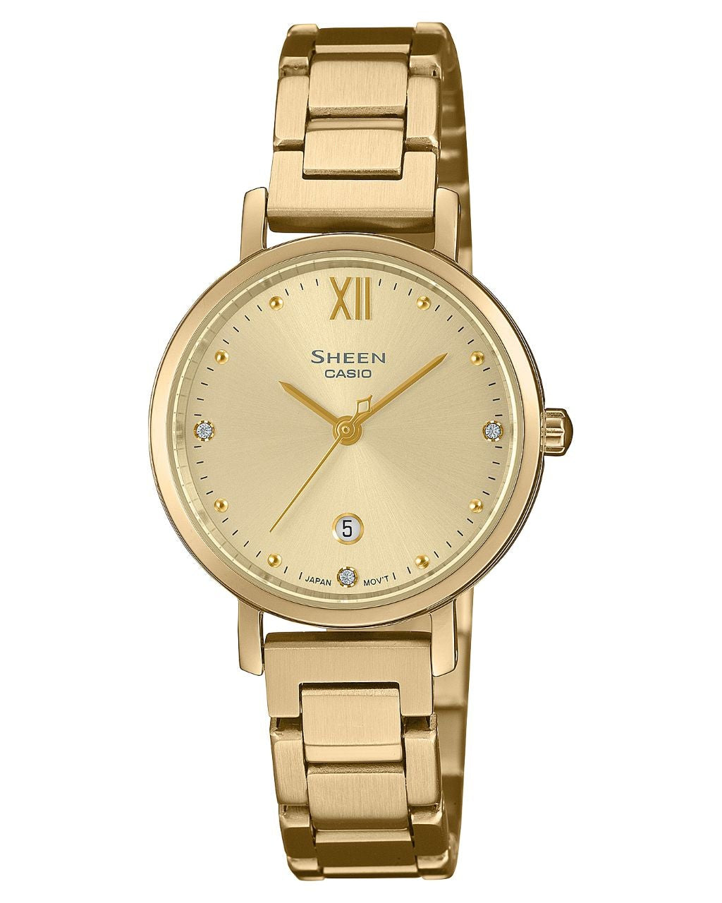 RELOJ  PARA MUJER CASIO SHEEN SHE-4540G-9AUDF - DORADO