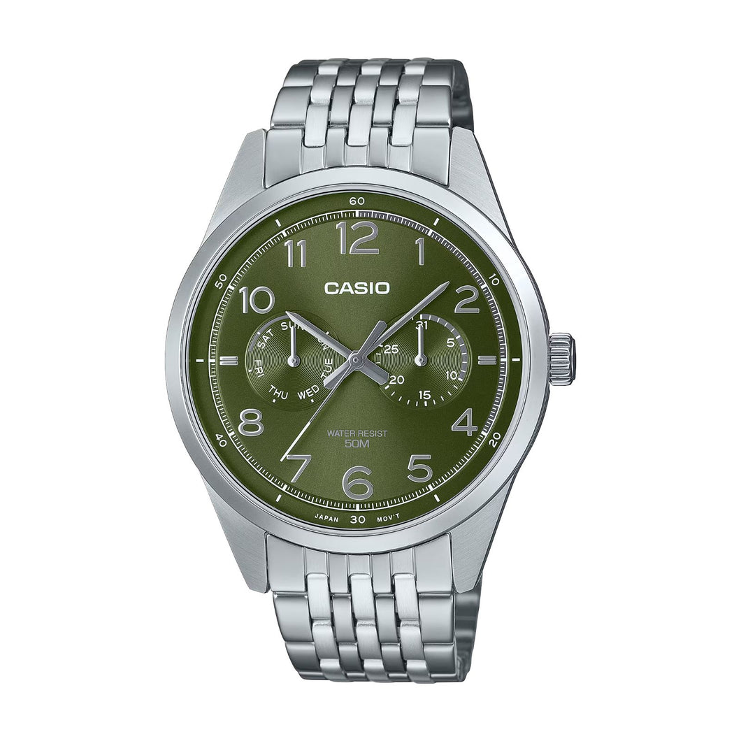 RELOJ  PARA HOMBRE CASIO MTP-E340D-3AV MTP-E340D-3AV - PLATEADO