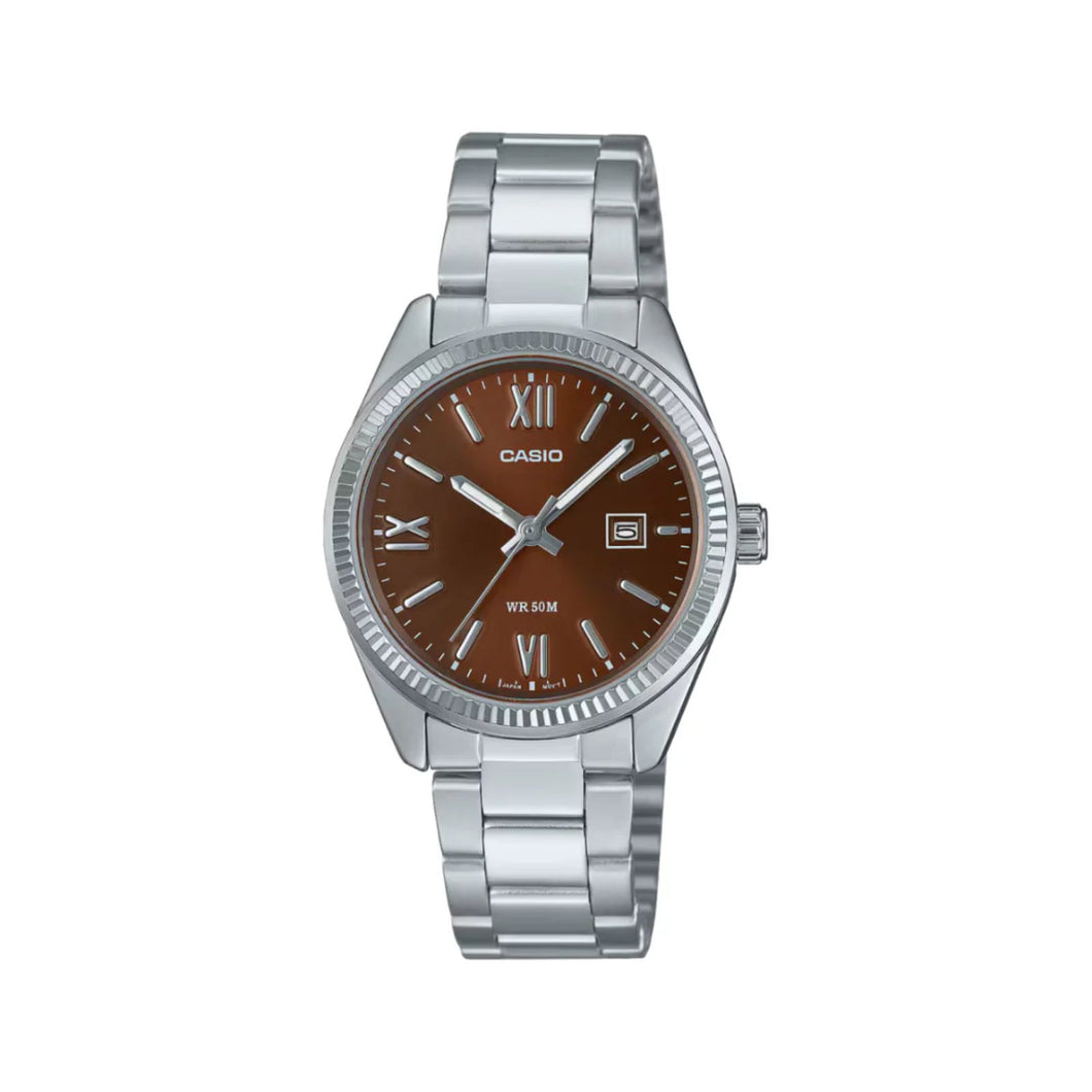 RELOJ  PARA MUJER CASIO CORE LADIES LTP-1302DD-5AVDF - PLATEADO