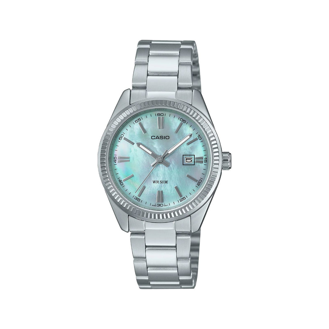 RELOJ  PARA MUJER CASIO CORE LADIES LTP-1302DS-2AVDF - PLATEADO