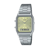 RELOJ  PARA UNISEXO CASIO VINTAGE AQ-230A-9AMQYDF - PLATEADO