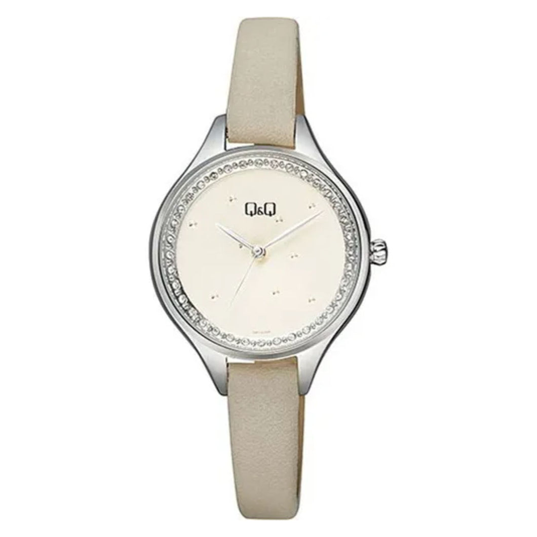 RELOJ CLÁSICO PARA MUJER Q&Q QB73J300Y QB73J300Y - BEIGE