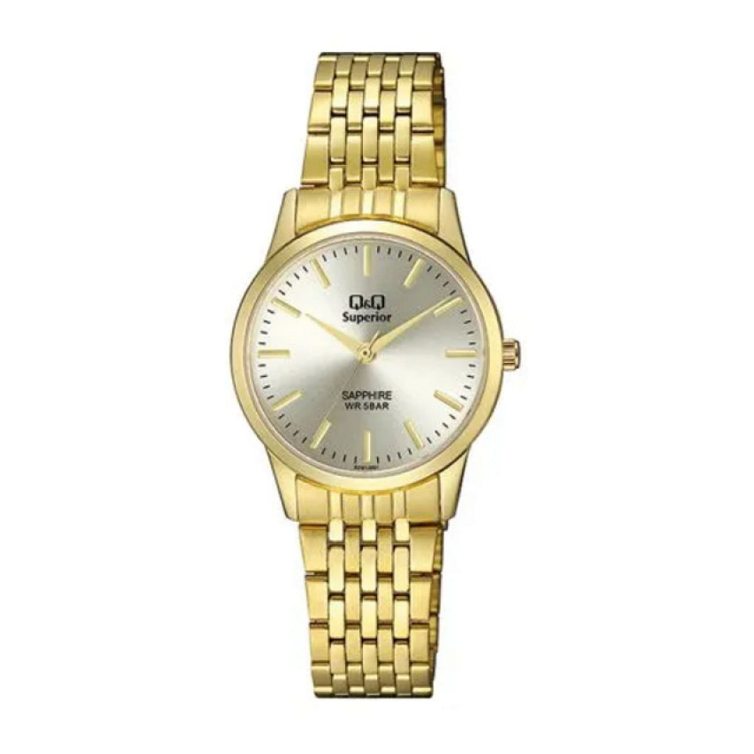 RELOJ PARA MUJER Q&Q SUPERIOR S281J001Y DORADO – Kronotime