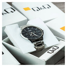 Cargar imagen en el visor de la galería, RELOJ  PARA HOMBRE Q&amp;Q Q&amp;Q A01A-003PY - PLATEADO
