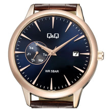 Cargar imagen en el visor de la galería, RELOJ CLÁSICO PARA HOMBRE Q&amp;Q A12A A12A-003PY - MARRÓN
