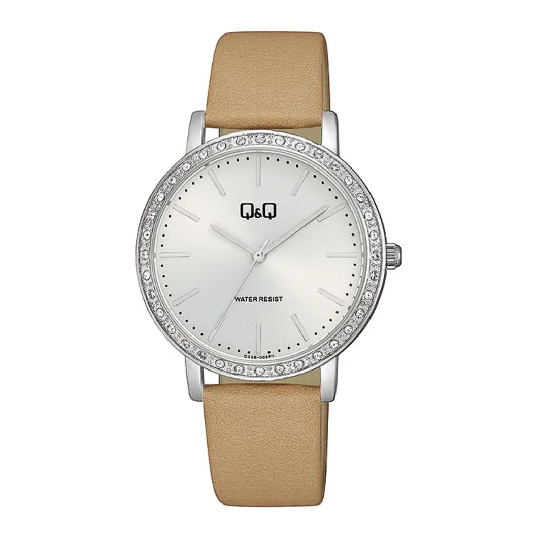 RELOJ CLÁSICO PARA MUJER Q&Q Q33B-006PY Q33B-006PY - MARRÓN