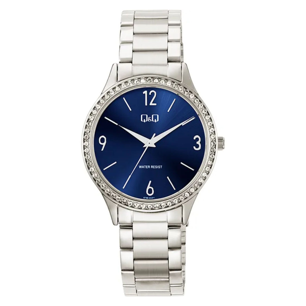 RELOJ  PARA MUJER Q&Q FASHION Q75B-003PY - PLATEADO