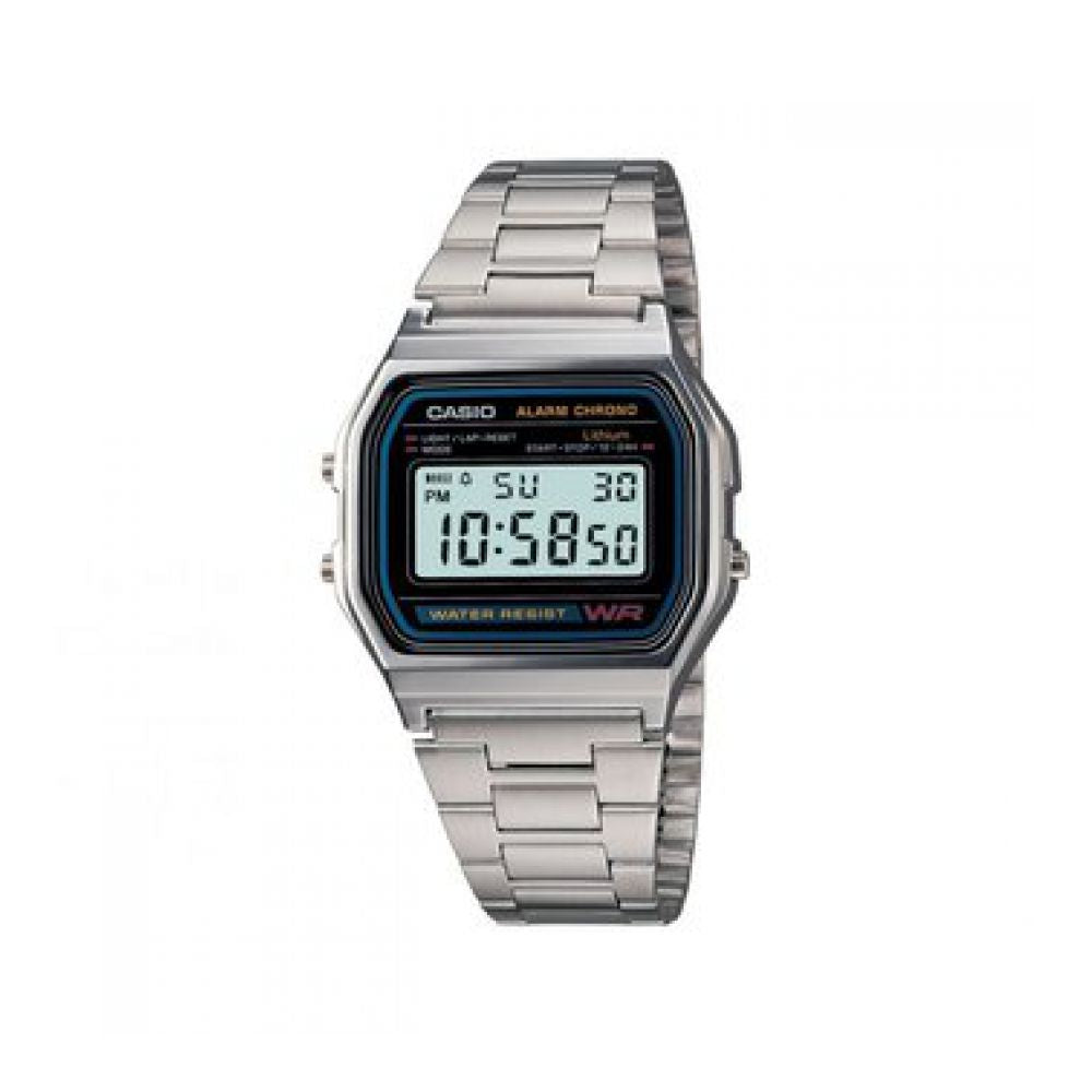 RELOJ  PARA HOMBRE CASIO A_158WA_1 - PLATEADO