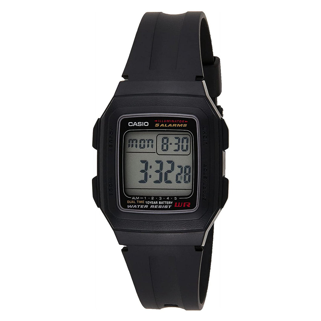 RELOJ DEPORTIVO PARA HOMBRE CASIO - F-201WA-1ADF - NEGRO