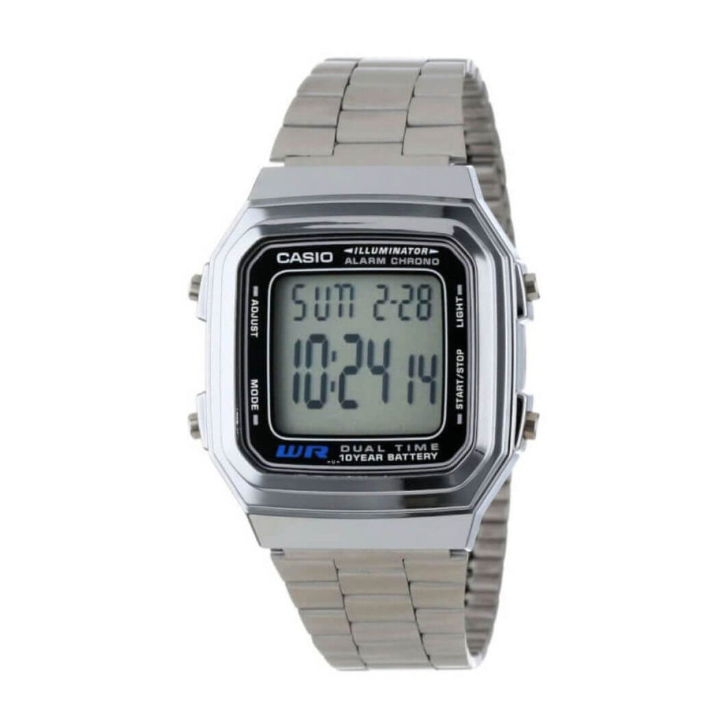 RELOJ  PARA MUJER CASIO A_178WA_1A_ A_178WA_1A_ - PLATEADO