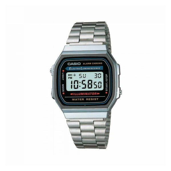 RELOJ  PARA UNISEXO CASIO A-168WA-1 A-168WA-1 - PLATEADO