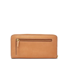 Cargar imagen en el visor de la galería, BILLETERA FOSSIL EMMA RFID LARGE ZIP CLUTCH BEIGE SL7153231
