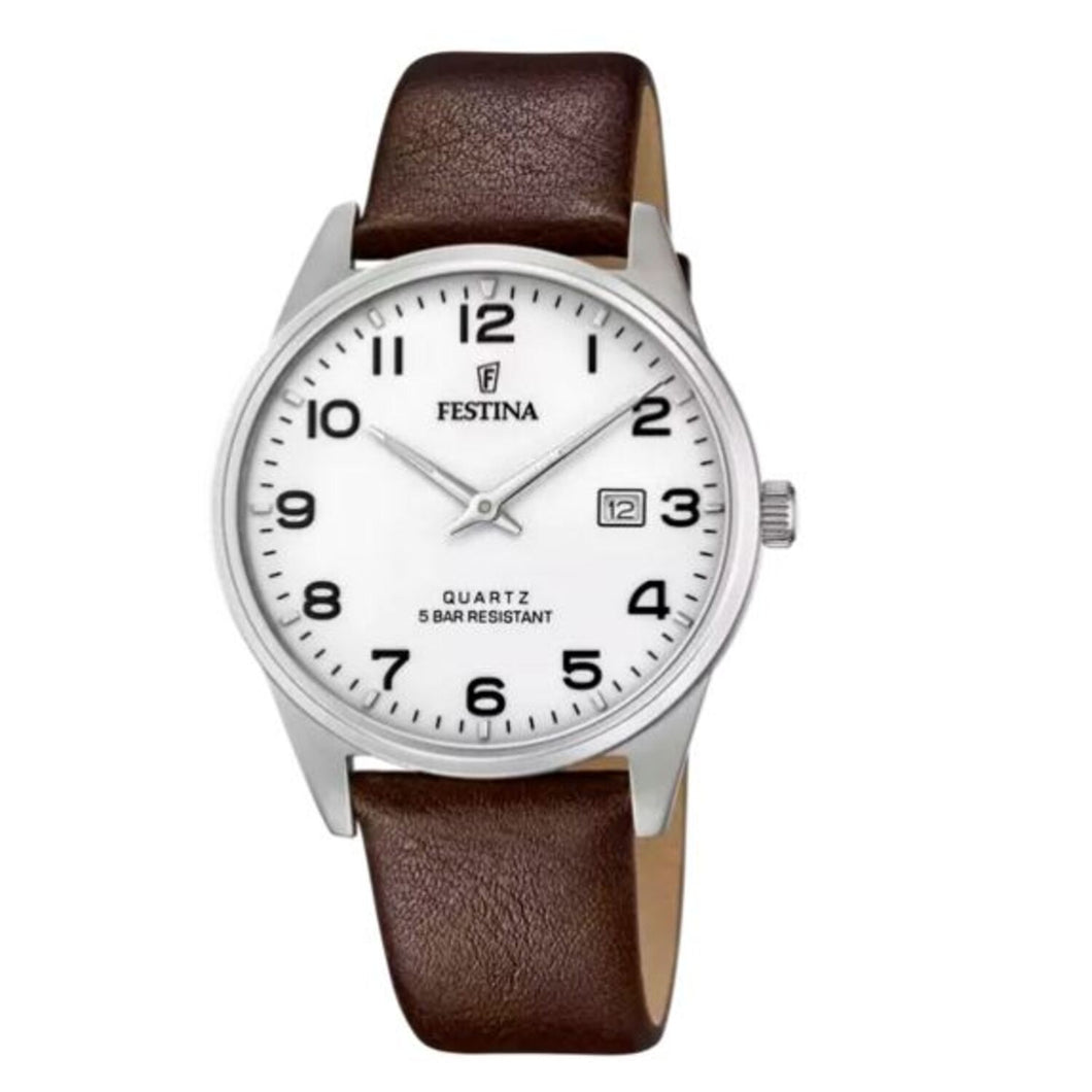 RELOJ CLÁSICO PARA HOMBRE FESTINA BLANCO F20512/1 - MARRÓN