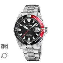 Cargar imagen en el visor de la galería, RELOJ  PARA HOMBRE FESTINA NEGRO F20669/6 - PLATEADO
