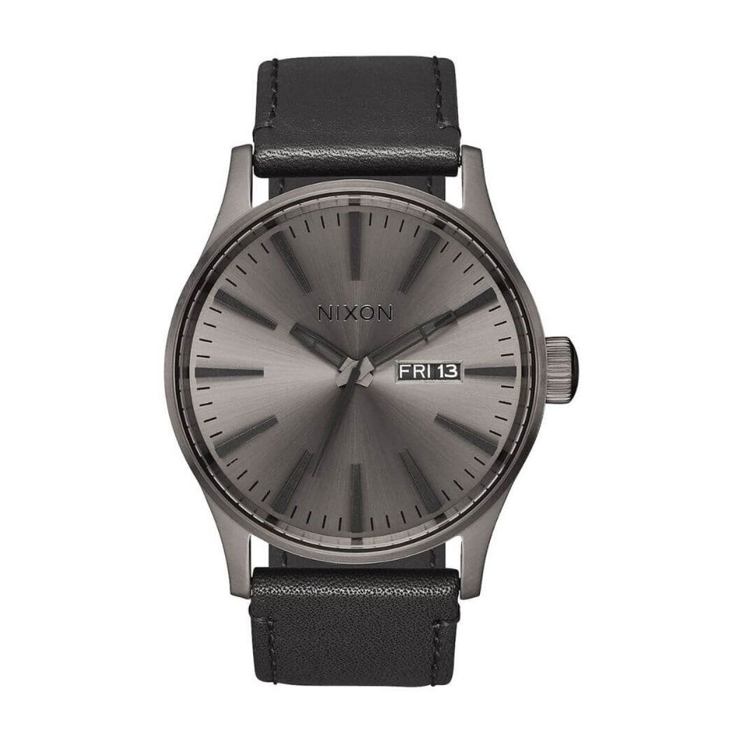 RELOJ CLÁSICO PARA HOMBRE NIXON SENTRY LEATHER A105-1531 - GRIS