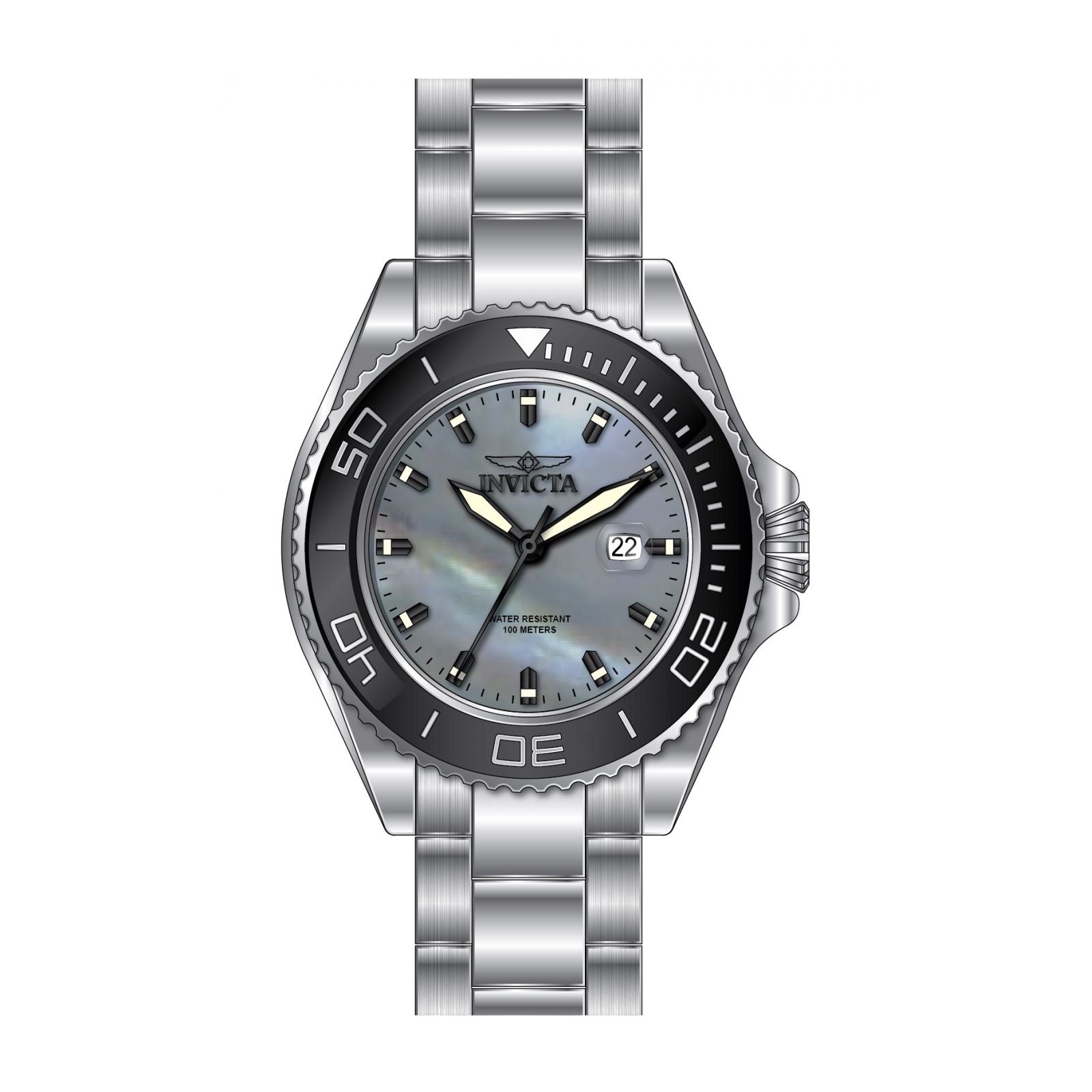 Invicta Pro Diver 23067 – Orologio Uomo Quarzo – Cassa 48 Mm Acciaio – Quadrante Platino – Impermeabile 10 Bar