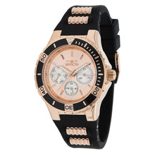 Cargar imagen en el visor de la galería, RELOJ DEPORTIVO PARA MUJER INVICTA AVIATOR 37318 - NEGRO, ORO ROSA
