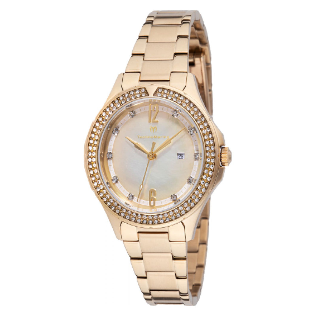 RELOJ  PARA MUJER TECHNOMARINE LUNA TM-826012 - ORO