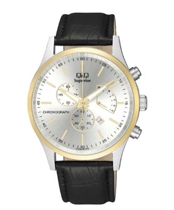 RELOJ CLÁSICO PARA HOMBRE Q&Q SUPERIOR C24A-011PY - NEGRO