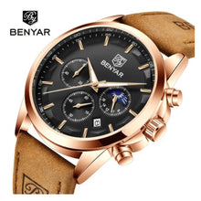 Cargar imagen en el visor de la galería, RELOJ BENYAR BY-51600106 MIEL NEGRO HOMBRE
