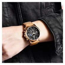 Cargar imagen en el visor de la galería, RELOJ BENYAR BY-51600106 MIEL NEGRO HOMBRE
