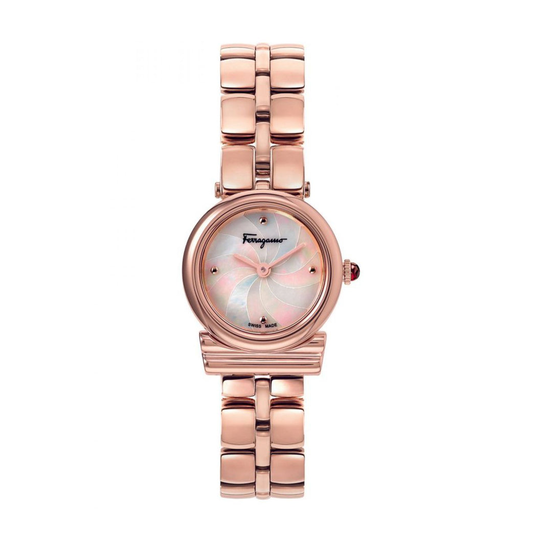 RELOJ CLASICO PARA MUJER FERRAGAMO GANCINI SFYE00822 - ORO ROSA