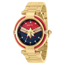 Cargar imagen en el visor de la galería, RELOJ CAPITÁN MARAVILLA PARA MUJER INVICTA MARVEL 36953 - DORADO
