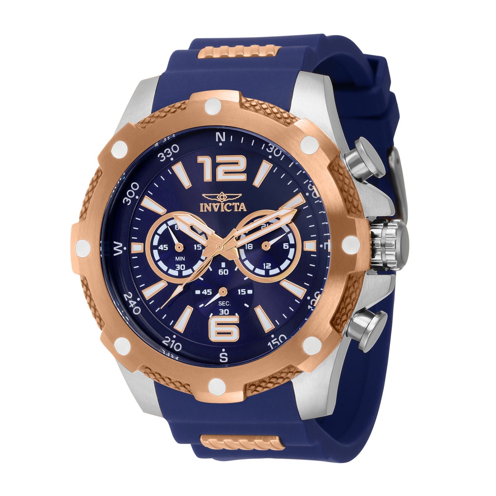 RELOJ DEPORTIVO PARA HOMBRE INVICTA I-FORCE 39991 AZUL, ORO ROSA
